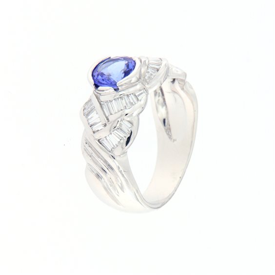 Ring Roman Gioielli Woman in White Gold Tanzanite 1.10 Ct AN.TAN-J-1 - AN.TAN-J-1